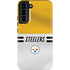 NFL Pittsburgh Steelers White Striped Galaxy S22 Plus Pro Case