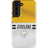 NFL Pittsburgh Steelers White Striped Galaxy S22 Pro Case