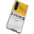 NFL Pittsburgh Steelers White Striped Galaxy S23 Clear Case