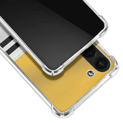 NFL Pittsburgh Steelers White Striped Galaxy S23 Clear Case