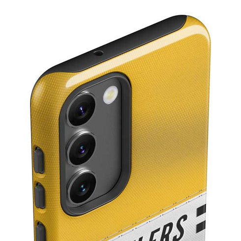 NFL Pittsburgh Steelers White Striped Galaxy S23 Pro Case