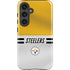 NFL Pittsburgh Steelers White Striped Galaxy S24 Plus Impact Case