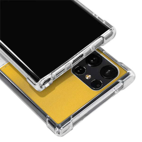NFL Pittsburgh Steelers White Striped Galaxy S24 Ultra Clear Case