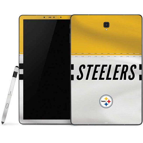 NFL Pittsburgh Steelers White Striped Samsung Galaxy Tab Skin