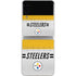 NFL Pittsburgh Steelers White Striped Galaxy Z Flip3 5G Skin