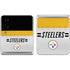 NFL Pittsburgh Steelers White Striped Galaxy Z Flip4 5G Skin