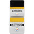 NFL Pittsburgh Steelers White Striped Galaxy Z Flip4 5G Skin