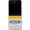 NFL Pittsburgh Steelers White Striped Galaxy Z Flip5 5G Skin