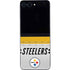 NFL Pittsburgh Steelers White Striped Galaxy Z Flip5 5G Skin