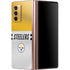 NFL Pittsburgh Steelers White Striped Galaxy Z Fold2 5G Skin