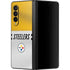 NFL Pittsburgh Steelers White Striped Galaxy Z Fold3 5G Skin