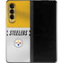 NFL Pittsburgh Steelers White Striped Galaxy Z Fold3 5G Skin