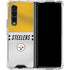 NFL Pittsburgh Steelers White Striped Galaxy Z Fold4 5G Clear Case