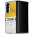 NFL Pittsburgh Steelers White Striped Galaxy Z Fold5 5G Clear Case
