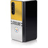 NFL Pittsburgh Steelers White Striped Galaxy Z Fold5 5G Skin