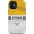 NFL Pittsburgh Steelers White Striped iPhone 12 Mini Impact Case
