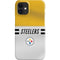 NFL Pittsburgh Steelers White Striped iPhone 12 Mini Lite Case