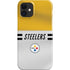 NFL Pittsburgh Steelers White Striped iPhone 12 Mini Lite Case