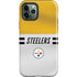 NFL Pittsburgh Steelers White Striped iPhone 12 Pro Impact Case