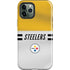 NFL Pittsburgh Steelers White Striped iPhone 12 Pro Max Impact Case