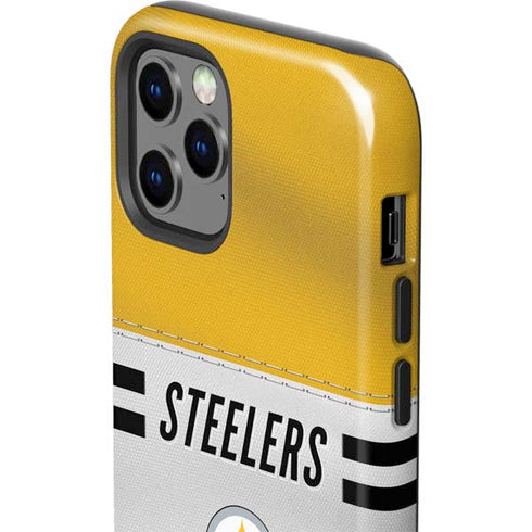 NFL Pittsburgh Steelers White Striped iPhone 12 Pro Max Impact Case