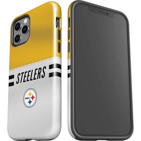NFL Pittsburgh Steelers White Striped iPhone 12 Pro Max Impact Case