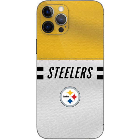 NFL Pittsburgh Steelers White Striped iPhone 12 Pro Max Skin