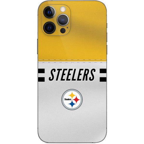 NFL Pittsburgh Steelers White Striped iPhone 12 Pro Skin