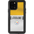 NFL Pittsburgh Steelers White Striped iPhone 12 Pro Waterproof Case