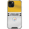 NFL Pittsburgh Steelers White Striped iPhone 13 Mini Clear Case