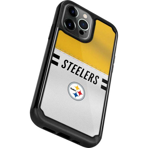 NFL Pittsburgh Steelers White Striped iPhone 13 Pro Cargo Case