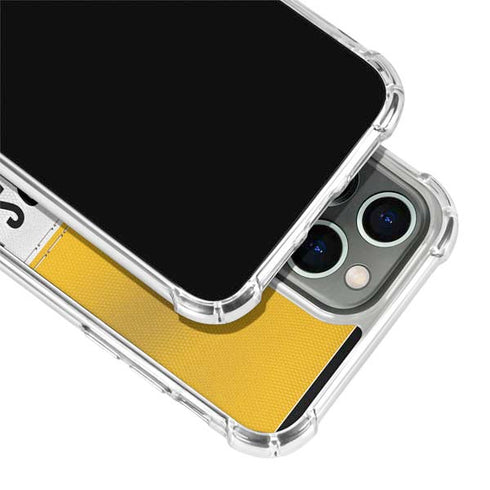 NFL Pittsburgh Steelers White Striped iPhone 13 Pro Max Clear Case