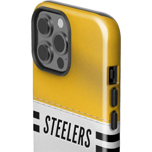 NFL Pittsburgh Steelers White Striped iPhone 13 Pro Max Impact Case