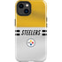 NFL Pittsburgh Steelers White Striped iPhone 15 Plus Impact Case