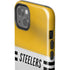 NFL Pittsburgh Steelers White Striped iPhone 14 Plus Impact Case