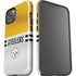 NFL Pittsburgh Steelers White Striped iPhone 15 Plus Impact Case