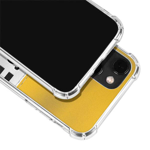 NFL Pittsburgh Steelers White Striped iPhone 14 Plus Clear Case
