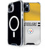 NFL Pittsburgh Steelers White Striped iPhone 15 Plus MagSafe Case