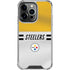 NFL Pittsburgh Steelers White Striped iPhone 14 Pro Clear Case