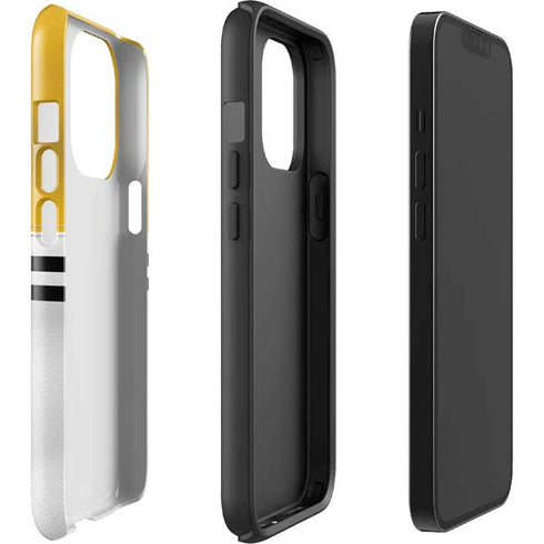 NFL Pittsburgh Steelers White Striped iPhone 14 Pro Impact Case