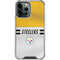 NFL Pittsburgh Steelers White Striped iPhone 14 Pro Max Clear Case