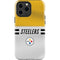NFL Pittsburgh Steelers White Striped iPhone 15 Pro Max Impact Case