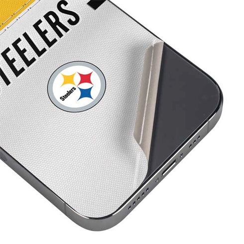 NFL Pittsburgh Steelers White Striped iPhone 14 Pro Skin
