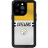 NFL Pittsburgh Steelers White Striped iPhone 14 Pro Waterproof Case