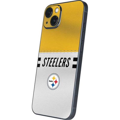 NFL Pittsburgh Steelers White Striped iPhone 14 Skin
