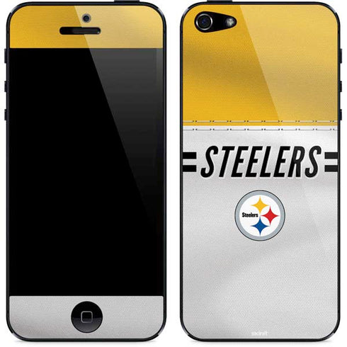 NFL Pittsburgh Steelers White Striped iPhone 5/5s/5SE Skin