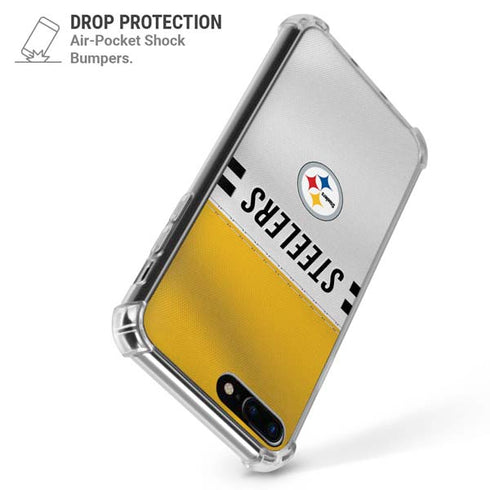 NFL Pittsburgh Steelers White Striped iPhone 7/8 Plus Clear Case
