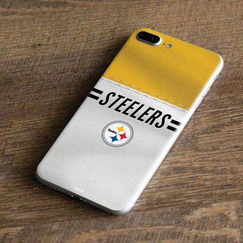 NFL Pittsburgh Steelers White Striped iPhone 8 Plus Skin