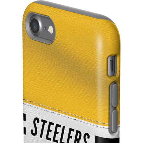 NFL Pittsburgh Steelers White Striped iPhone SE (2nd & 3rd Gen) Pro Case