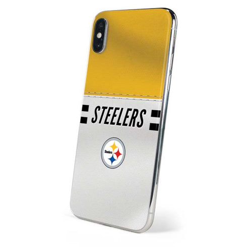 NFL Pittsburgh Steelers White Striped iPhone X Skin